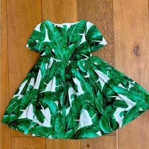 Dolce & Gabbana girls palm print cotton dress size 4Y